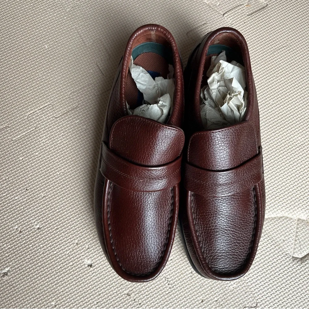 NWT Dexter Kramer Men’s Brown Leather Loafers Size 8.5M – Classic Dress Shoes